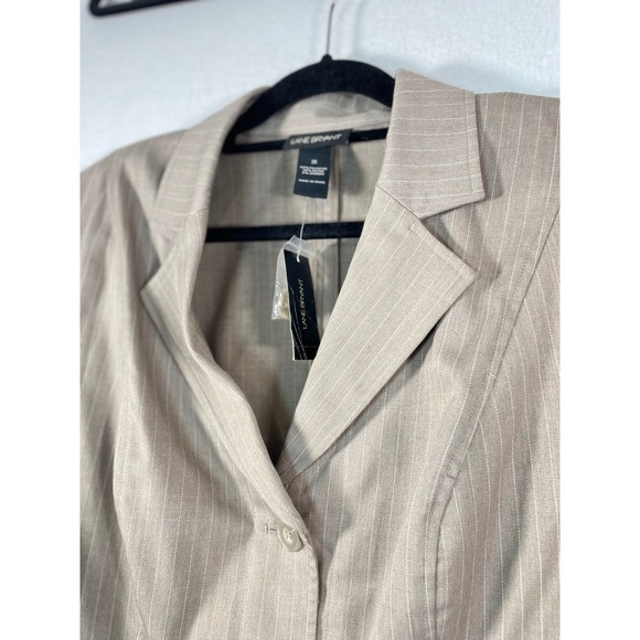 Lane Bryant Pinstripe Blazer Business Career Jacket Neutral Size 20 Women - Picture 8 of 10